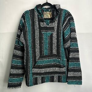 Baja Joe Men's Black and Teal Sweater size M pre
Owned Exellent condition